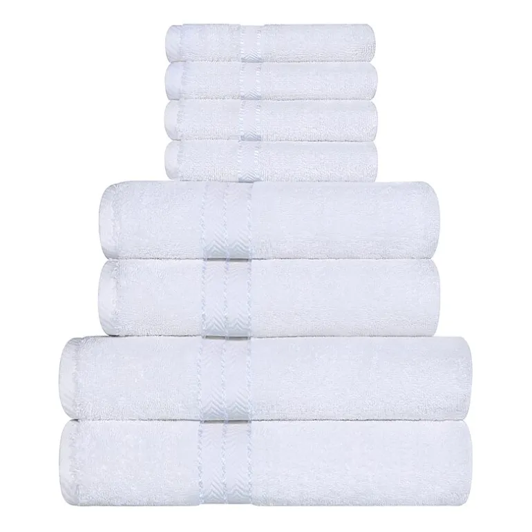SUPERIOR® Hotel Spa Quality Turkish Cotton 8-pc. Quick Dry Bath Towel Set
