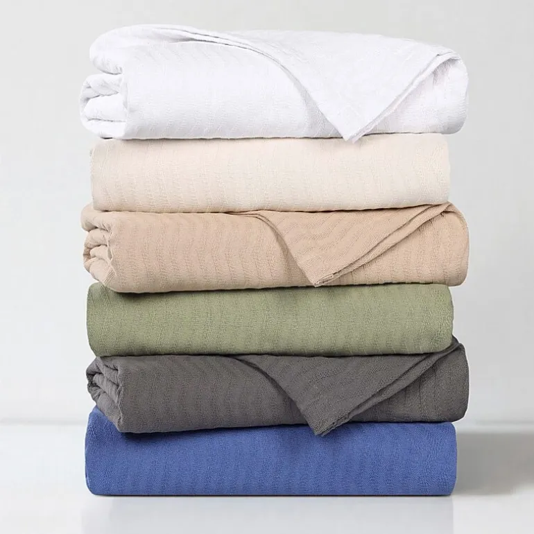 SUPERIOR® Jena Jacquard Weave Textured Chevron Cotton Multi-Use Throw