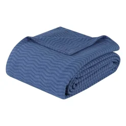 SUPERIOR® Jena Jacquard Weave Textured Chevron Cotton Multi-Use Throw