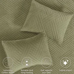 SUPERIOR® Karina Cotton Velvet Geometric Glam Quilt