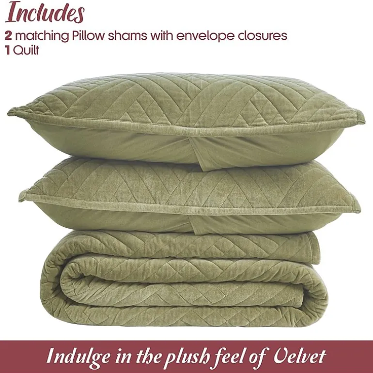SUPERIOR® Karina Cotton Velvet Geometric Glam Quilt
