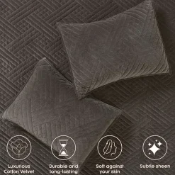 SUPERIOR® Karina Cotton Velvet Geometric Glam Quilt