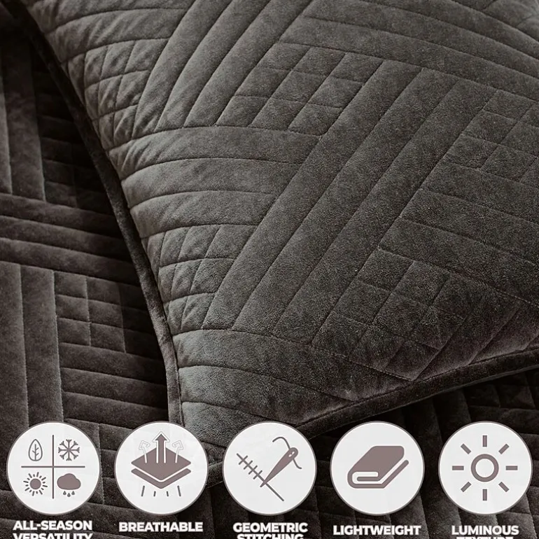 SUPERIOR® Karina Cotton Velvet Geometric Glam Quilt