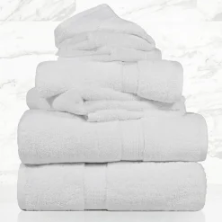 SUPERIOR® Madeline Collection | Plush Egyptian Cotton 6-pc. Quick Dry Solid Bath Towel Set