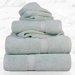 SUPERIOR® Madeline Collection | Plush Egyptian Cotton 6-pc. Quick Dry Solid Bath Towel Set