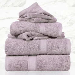 SUPERIOR® Madeline Collection | Plush Egyptian Cotton 6-pc. Quick Dry Solid Bath Towel Set