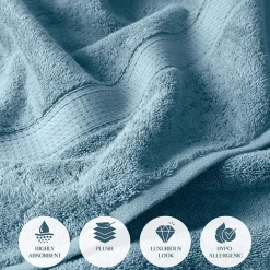 SUPERIOR® Madeline Collection | Plush Egyptian Cotton 6-pc. Quick Dry Solid Bath Towel Set
