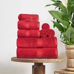 SUPERIOR® Madeline Collection | Plush Egyptian Cotton 8-pc. Quick Dry Solid Bath Towel Set