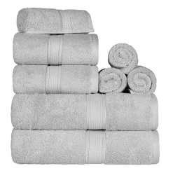 SUPERIOR® Madeline Collection | Plush Egyptian Cotton 8-pc. Quick Dry Solid Bath Towel Set
