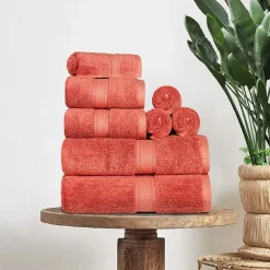 SUPERIOR® Madeline Collection | Plush Egyptian Cotton 8-pc. Quick Dry Solid Bath Towel Set