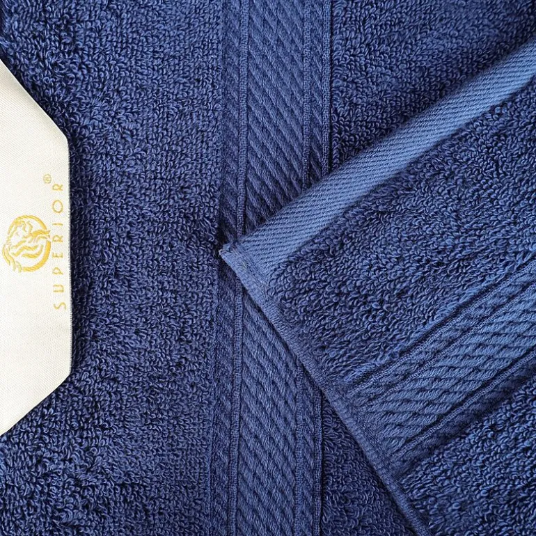 SUPERIOR® Madeline Collection | Plush Egyptian Cotton 8-pc. Quick Dry Solid Bath Towel Set