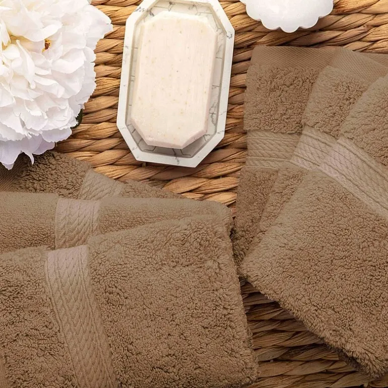SUPERIOR® Madeline Collection | Plush Egyptian Cotton 6-pc. Quick Dry Washcloth