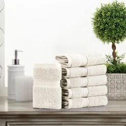 SUPERIOR® Madeline Collection | Plush Egyptian Cotton 6-pc. Quick Dry Washcloth