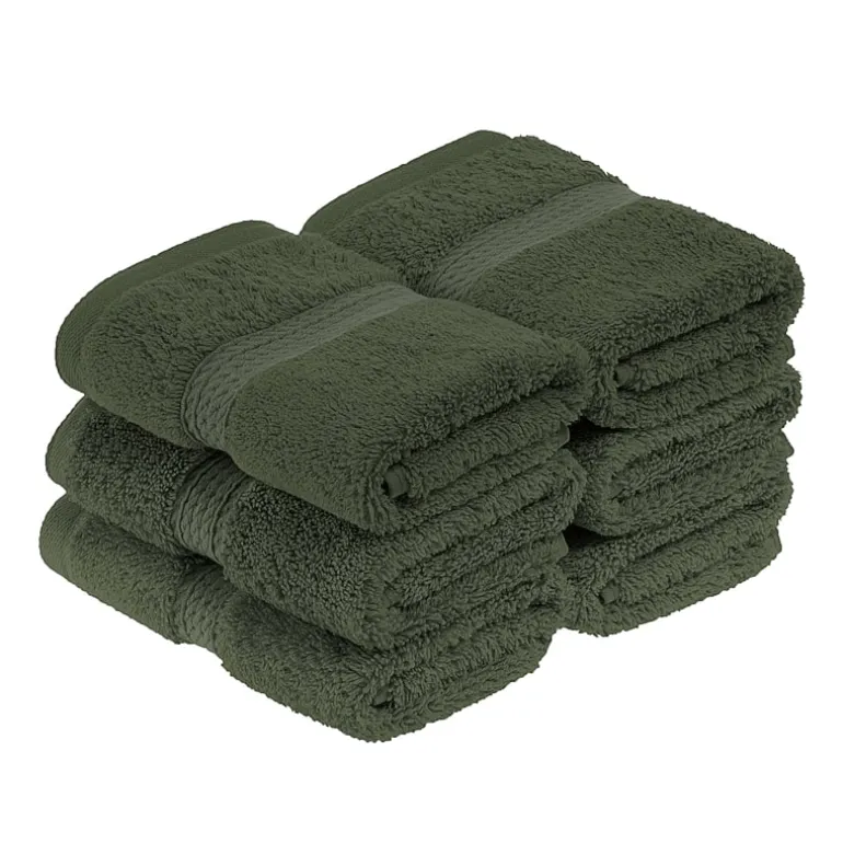 SUPERIOR® Madeline Collection | Plush Egyptian Cotton 6-pc. Quick Dry Washcloth