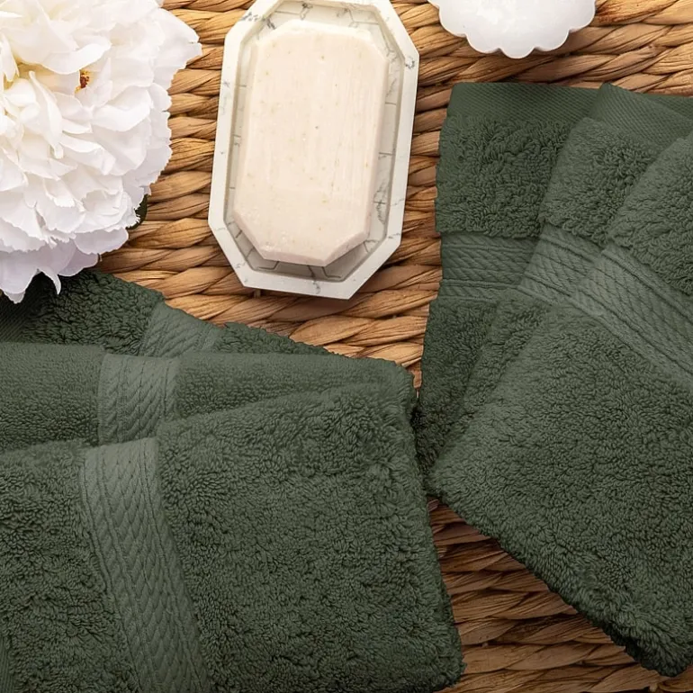 SUPERIOR® Madeline Collection | Plush Egyptian Cotton 6-pc. Quick Dry Washcloth