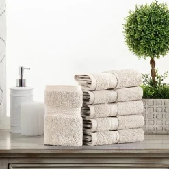 SUPERIOR® Madeline Collection | Plush Egyptian Cotton 6-pc. Quick Dry Washcloth