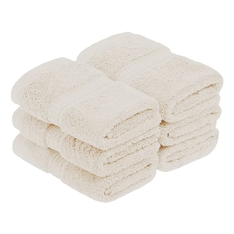 SUPERIOR® Madeline Collection | Plush Egyptian Cotton 6-pc. Quick Dry Washcloth