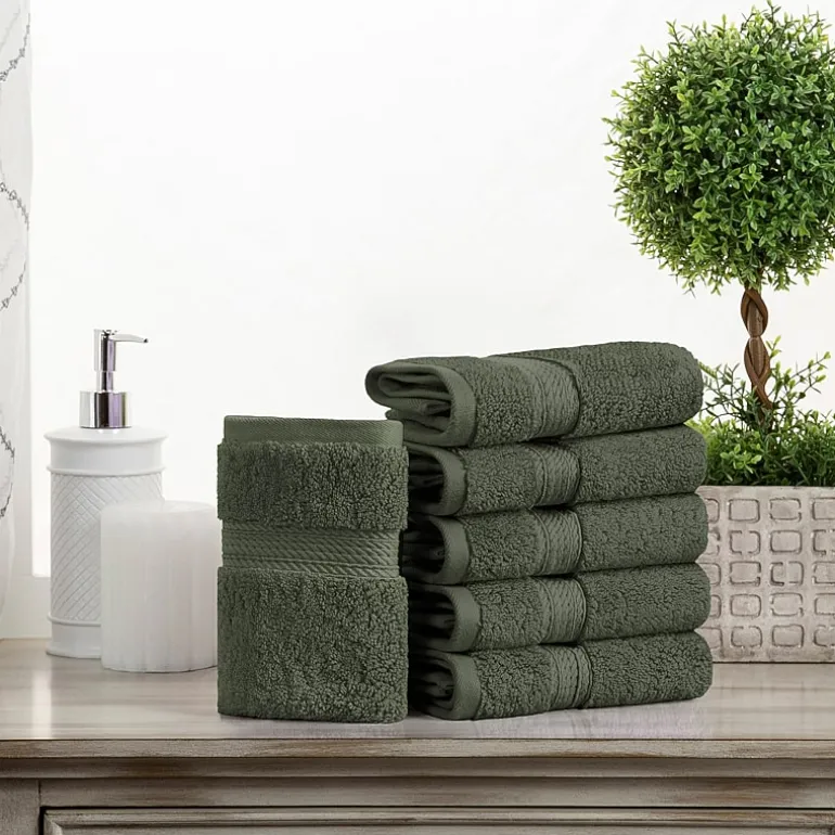SUPERIOR® Madeline Collection | Plush Egyptian Cotton 6-pc. Quick Dry Washcloth