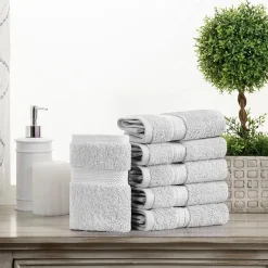 SUPERIOR® Madeline Collection | Plush Egyptian Cotton 6-pc. Quick Dry Washcloth