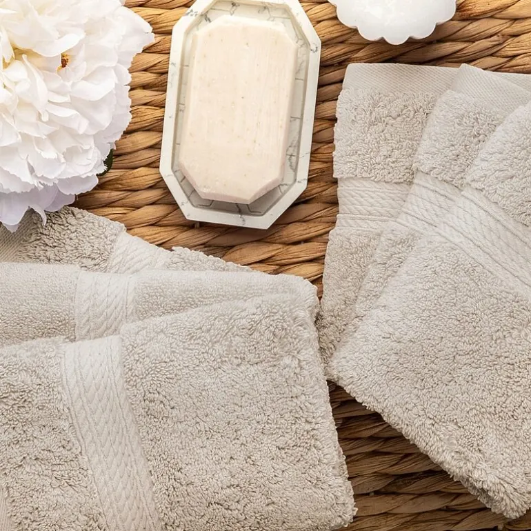 SUPERIOR® Madeline Collection | Plush Egyptian Cotton 6-pc. Quick Dry Washcloth