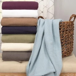 SUPERIOR® Metro Woven Zig-Zag Chevron Cotton Multi-Use Throw