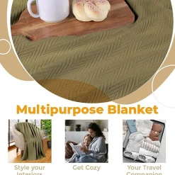 SUPERIOR® Metro Woven Zig-Zag Chevron Cotton Multi-Use Throw