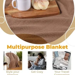 SUPERIOR® Metro Woven Zig-Zag Chevron Cotton Multi-Use Throw