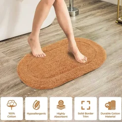 SUPERIOR® Oval Cotton 2-Pc Bath Rug
