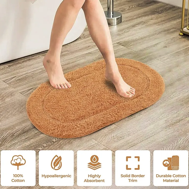 SUPERIOR® Oval Cotton 2-Pc Bath Rug