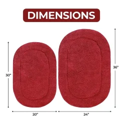 SUPERIOR® Oval Cotton 2-Pc Bath Rug