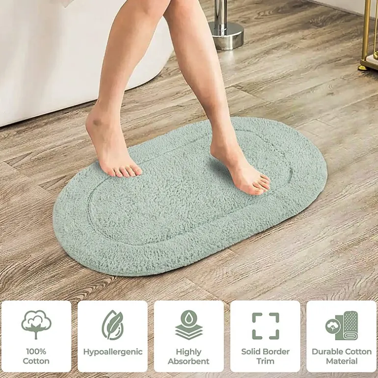 SUPERIOR® Oval Cotton 2-Pc Bath Rug