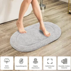 SUPERIOR® Oval Cotton 2-Pc Bath Rug