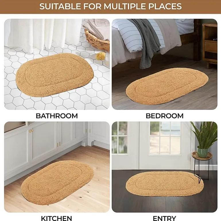 SUPERIOR® Oval Cotton 2-Pc Bath Rug