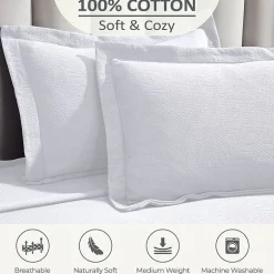 SUPERIOR® Peploi Cotton Floral Wreath Cottage Style Bedspread with Shams