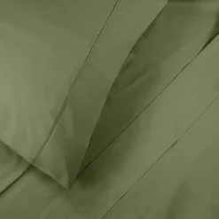 SUPERIOR® Percale Cotton Crisp Cool Breathable 300tc Deep Pocket Sheet Set