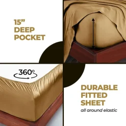 SUPERIOR® Rayon From Bamboo Cooling Silky 300tc Deep Pocket Sheet Set