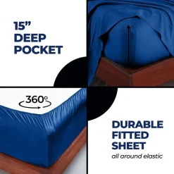 SUPERIOR® Rayon From Bamboo Cooling Silky 300tc Deep Pocket Sheet Set