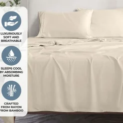 SUPERIOR® Rayon From Bamboo Cooling Silky 300tc Deep Pocket Sheet Set
