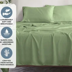 SUPERIOR® Rayon From Bamboo Cooling Silky 300tc Deep Pocket Sheet Set