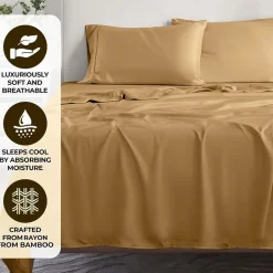 SUPERIOR® Rayon From Bamboo Cooling Silky 300tc Deep Pocket Sheet Set