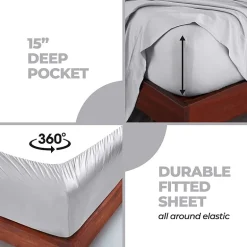 SUPERIOR® Rayon From Bamboo Cooling Silky 300tc Deep Pocket Sheet Set