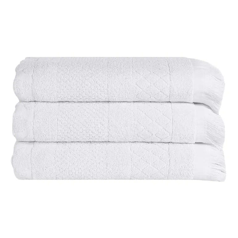 SUPERIOR® Rolla Collection | 100% Cotton 3-pc. Quick Dry Geometric Bath Towel