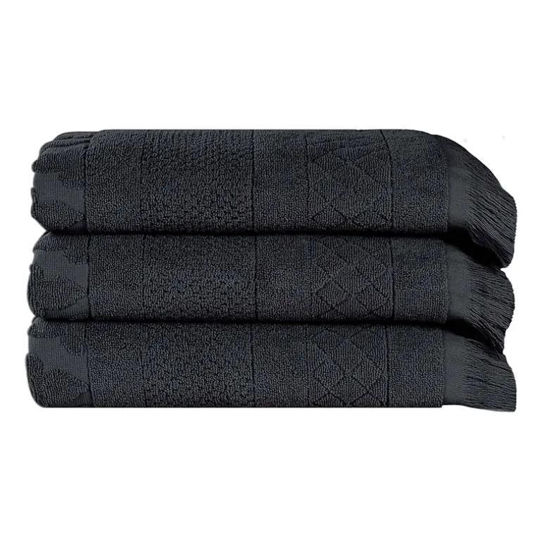 SUPERIOR® Rolla Collection | 100% Cotton 3-pc. Quick Dry Geometric Bath Towel