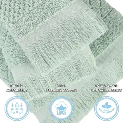 SUPERIOR® Rolla Collection | 100% Cotton 3-pc. Quick Dry Geometric Bath Towel