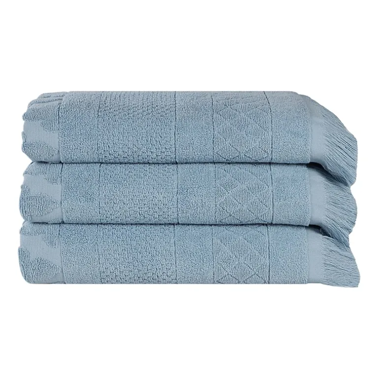 SUPERIOR® Rolla Collection | 100% Cotton 3-pc. Quick Dry Geometric Bath Towel