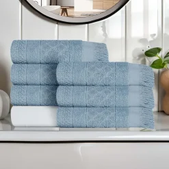 SUPERIOR® Rolla Collection | 100% Cotton 6-pc. Geometric Hand Towel