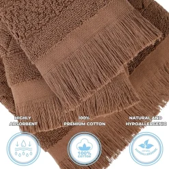 SUPERIOR® Rolla Collection | 100% Cotton 6-pc. Geometric Hand Towel