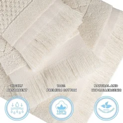 SUPERIOR® Rolla Collection | 100% Cotton 6-pc. Geometric Hand Towel