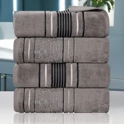 SUPERIOR® Sadie Zero Twist Jacquard Solid Cotton 4-pc. Quick Dry Bath Towel Set