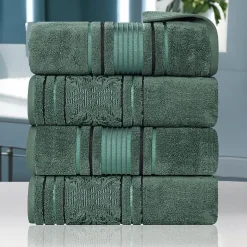 SUPERIOR® Sadie Zero Twist Jacquard Solid Cotton 4-pc. Quick Dry Bath Towel Set